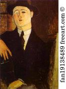 Paul Guillaume Art Print - Portrait Of The Art Dealer Paul Guillaume