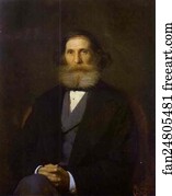 Portrait Of Nikolay Kramskoy Art Print - Portrait Of The Artist Nikolay Bogoliubov