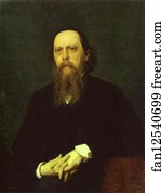 Author Art Print - Portrait Of The Author Mikhail Saltykov-Shchedrin
