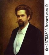 Cellist Art Print - Portrait Of The Cellist S. Morozov
