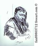 Glazunov Art Print - Portrait Of The Composer Alexander Glazunov