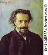 1888 Oil On Canvas The Tretyakov Gallery Art Print - Portrait Of The Composer Pavel Blaramberg
