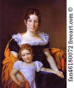 1816 Oil On Canvas National Gallery Art Print - Portrait Of The Countess Vilain Xiiii And Her Daughter