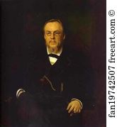 1880 Oil On Canvas Private Collection Art Print - Portrait Of The Doctor Sergey Botkin