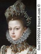 Portrait Art Print - Portrait Of The Infanta Isabella Clara Eugenia. Detail