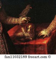Infantas Art Print - Portrait Of The Infantas Isabella Clara Eugenia And Catalina Micaela. Detail