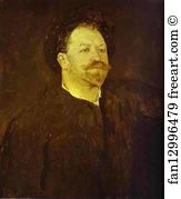 1891 Oil On Canvas The Tretyakov Gallery Art Print - Portrait Of The Italian Singer Francesco Tamagno