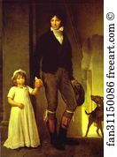 The Painters Daughters Art Print - Portrait Of The Painter Jean-Baptiste Isabey (1767-1855) With His Daughter
