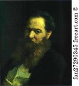 1867 Oil On Canvas The Tretyakov Gallery Art Print - Portrait Of The Physiologist Moriz Schiff