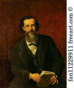Apollon Art Print - Portrait Of The Poet Apollon Maikov