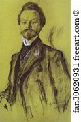 Konstantin Art Print - Portrait Of The Poet Konstantin Balmont