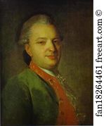 V Art Print - Portrait Of The Poet V. I. Maykov