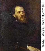 1875 Oil On Canvas The Tretyakov Gallery Art Print - Portrait Of The Poet Yakov Polonsky
