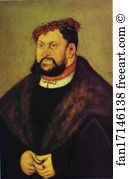 1526 Oil On Canvas Alte Meister Gallerie Art Print - Portrait Of The Saxon Elector John The Constant