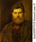 Sculptor Art Print - Portrait Of The Sculptor Vladimir Brovsky