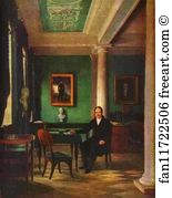 Chancellor Art Print - Portrait Of The State Chancellor Of The Internal Affairs, Prince Victor Pavlovich Kochubey In His Study