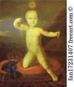 Petrovich Art Print - Portrait Of The Tsarevich Peter Petrovich As Cupid