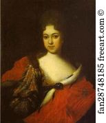 Ivan Nikitin Art Print - Portrait Of Tzarevna Praskovya Ivanovna
