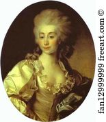1782 Oil On Canvas The Tretyakov Gallery Art Print - Portrait Of Ursula Mniszeck