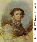 1813 Pastel Art Print - Portrait Of V. A. Tomilova