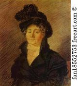 1813 Pastel Art Print - Portrait Of Villo