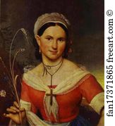 1828 Oil On Canvas The Tretyakov Gallery Art Print - Portrait Of Ye. A. Teleshova