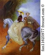 Ride Art Print - Portrait Of Ye. Mussart And E. Mussart. (Riders)