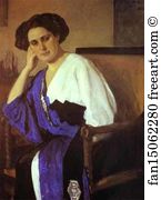 1911 Oil On Canvas The Art Museum Art Print - Portrait Of Yelena Balina