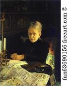 1892 Oil On Canvas The Russian Museum Art Print - Portrait Of Yelena Likhachova
