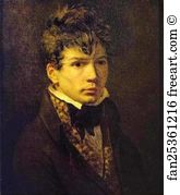 David Art Print - Portrait Of Young Ingres (? )