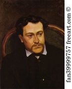 1866 Oil On Canvas The National Gallery Of Art Art Print - Portrait Of Édouard Blau