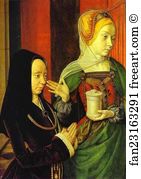 Presumed Art Print - Portrait Presumed To Be Of Madeleine Of Burgundy Presented By St. Madeleine
