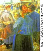 Thaw Art Print - Poultry Market At Pontoise