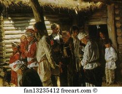 Prayer During Holy Week Art Print - Prayer During Holy Week. Detail