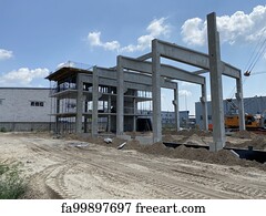 Free art print of Details of precast concrete structures of a public ...