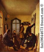 Evgraf Krendovsky Art Print - Preparations For Hunt