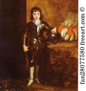 1637 Oil On Canvas Windsor Castle Art Print - Prince Of Wales, Future Charles Ii, King Of England
