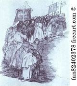 Monks Art Print - Procession Of Monks