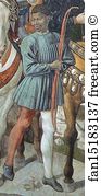 Procession Of The Magus Balthazar Detail Art Print - Procession Of The Magus Balthazar. Detail
