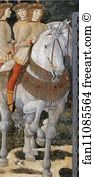 1459 1461 Fresco Soutern Entrance Wall Art Print - Procession Of The Magus Melchior. Detail