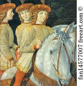 Palazzo Medici Riccardi Art Print - Procession Of The Magus Melchior. Detail