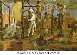 Francesco Del Cossa Art Print - Pruning The Vines. Detail From "march" From The Cycle Of The Months