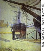 Quayside Art Print - Quayside, Honfleur
