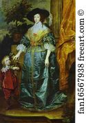 Henrietta Art Print - Queen Henrietta Maria With Sir Jeffrey Hudson