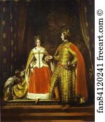 1846 Oil On Canvas Royal Collection Art Print - Queen Victoria And Prince Albert