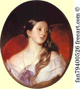 1843 Oil On Canvas Royal Collection Art Print - Queen Victoria