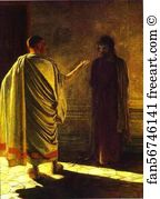 Veritas Art Print - "quod Est Veritas? " Christ And Pilate