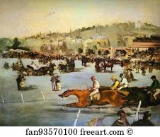 Bois Art Print - Racecourse In The Bois De Boulogne