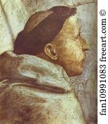 1425 1485 Fresco Brancacci Chapel Art Print - Raising Of The Son Of Theophilus. Detail