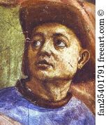 1425 1485 Fresco Brancacci Chapel Art Print - Raising Of The Son Of Theophilus. Detail